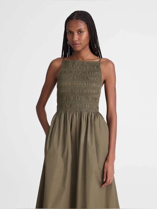 Madewell Dresses & Skirts - Madewell Smocked High-Neck Midi Dress
